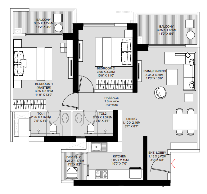 2 BHK Apartments Nambiar District 25 Sarjapur Road Bangalore